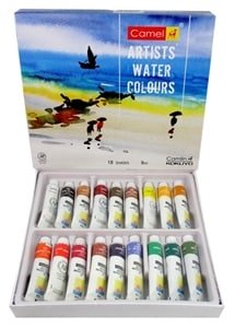 Camel Set Artist Water Colour Tubes 18 Shades 9ml | Reliance Fine Art |Paint SetsWatercolor Paint Sets