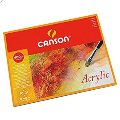 Canson Acrylic Pad Cold pressed 400gsm; (A3+ Size: 36x48cm) | Reliance Fine Art |Art PadsPaper Pads for PaintingSketch Pads & Papers