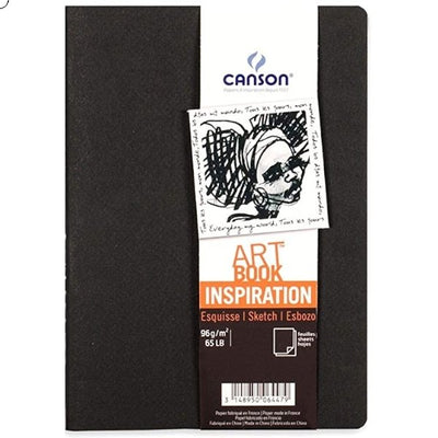 CANSON ARTBOOK INSPIRATION A4 96GM 36 SHeets - 2PCS (Black+Dark Grey) - 200006451 | Reliance Fine Art |Art JournalsArt PadsSketch Pads & Papers