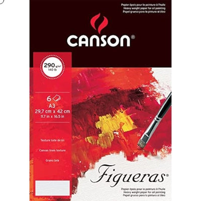 Canson Figueras Folder Canvas grain 290gsm A3 | Reliance Fine Art |Art PadsPaper Pads for PaintingSketch Pads & Papers