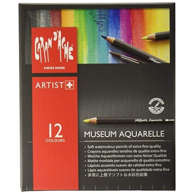 CaranD`ache Artist Aquarelle Museum Pencil Set Of 12 (3510.312) | Reliance Fine Art |Sketching Pencils Sets