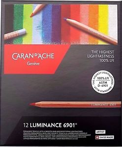CaranD`ache Luminance 6901 Pencils Set of 12 (6901.712) | Reliance Fine Art |Sketching Pencils Sets