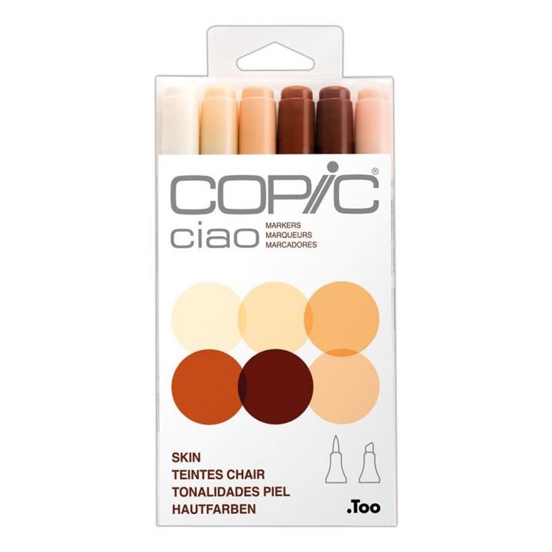 Copic Ciao Skin Tone Set Of 6 - Alcohol Markers