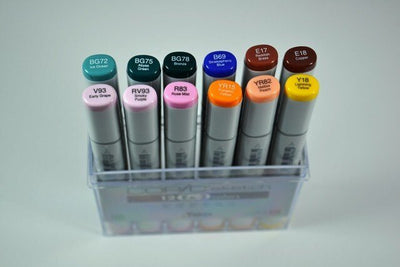 Copic Sketch Marker Color Set of 12 (EX-02) - Alcohol Markers | Reliance Fine Art |Markers