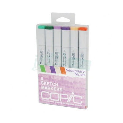 Copic Sketch Markers Secondary Tones Set Of 6 | Reliance Fine Art |Markers