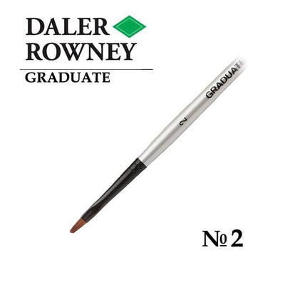 Daler Rowney Graduate Synthetic Short Handle Filbert Brush Size 2 (212167002) | Reliance Fine Art |Economy Brushes