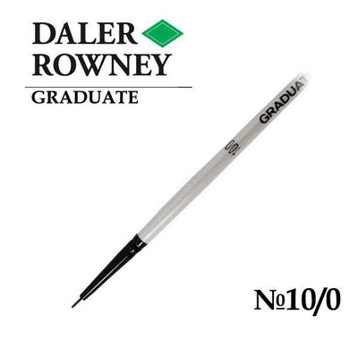 Daler Rowney Graduate Synthetic Short Handle Spotter Brush Size 10/0 (212181090) | Reliance Fine Art |Economy Brushes