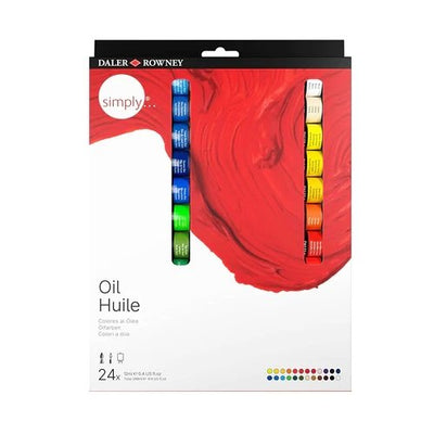 Daler & Rowney Simply Oil Colour Set (24 Shades x 12ml) | Reliance Fine Art |Oil Paint SetsPaint Sets