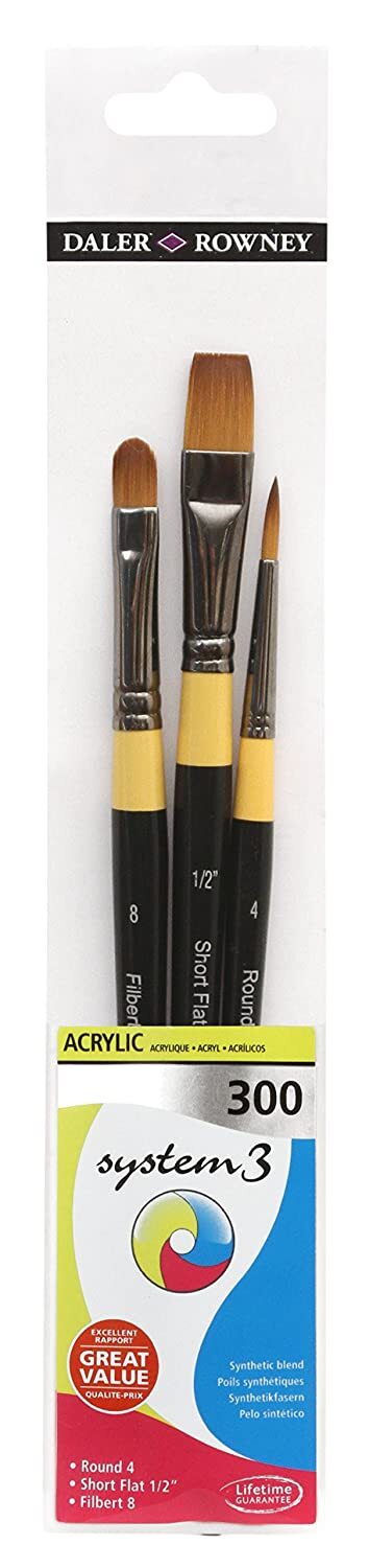 Daler-Rowney System 3 Acrylic Brush Wallet 300 | Reliance Fine Art |Brush Sets