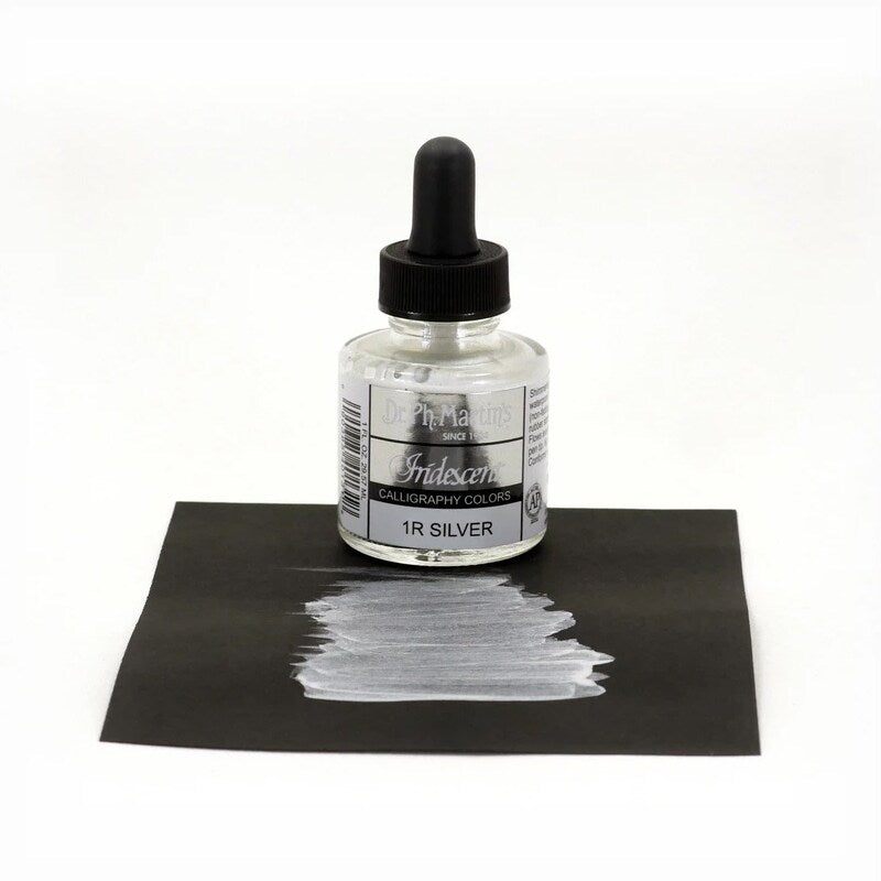 Dr. Ph Martins Iridescent Calligraphy Colors Silver 30 ML | Reliance Fine Art |Artist InksPH Martins Iridescent Calligraphy Inks