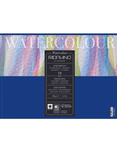 Fabriano Studio Watercolour Pad 300gsm CP (12`x15`) 30x40cm | Reliance Fine Art |Fabriano Watercolor PaperSketch Pads & PapersWatercolor Blocks and Pads