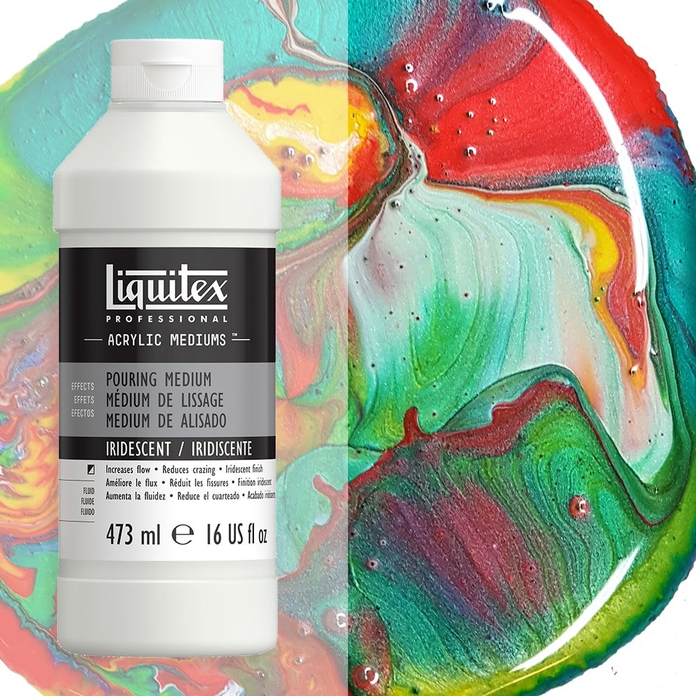 LIQUITEX POURING MEDIUM 237ML(Available online on our store) Liquitex  Pouring Medium creates even puddles, poured sheets, and flowing  applications of color with…