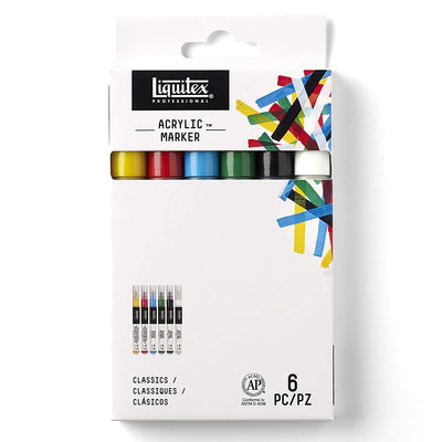 Liquitex Professional Classics Paint Marker 2-4 mm (Set of 6) | Reliance Fine Art |Illustration Pens & Brush PensMarkersPaint Markers