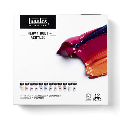 Liquitex Professional Heavy Body Acrylic Paint Set of 12x22ML - Essential Colours | Reliance Fine Art |Acrylic Paint SetsPaint Sets
