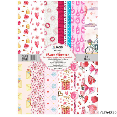Love Forever Paper Pack, Size: A4 36 Sheets (JPLFA4X36) | Reliance Fine Art |A4 & A5Paper PacksPaper Packs A3