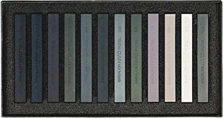 LYRA Rembrandt Pastels Grey Tones Assorted Set of 12 (L5641122) | Reliance Fine Art |PastelsSketching Pencils Sets