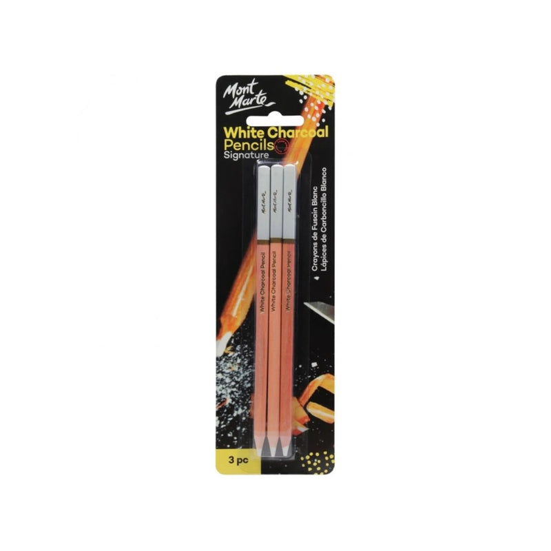 Mont Marte White Charcoal Pencils 3pc (MPN0041) | Reliance Fine Art |Charcoal & Graphite