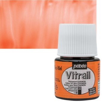 Pebeo Vitrail 45 ML Glass Colour Salmon/ Coral (32) | Reliance Fine Art |Glass & Silk ColoursPebeo Vitrail Glass Colours