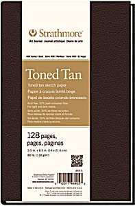 Strathmore 400 Toned Tan Sketch Book 118G 14 X 21, 6 CM (469-5)-4 | Reliance Fine Art |Strathmore Watercolor Pads