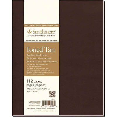 Strathmore Toned Tan Sketch Softcover 7.75"X9.75 (481-7-4) | Reliance Fine Art |Strathmore Watercolor Pads