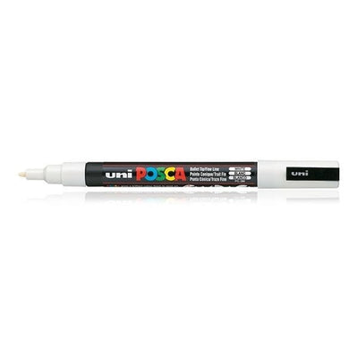 Uni Posca Marker White 0.9-1.3mm (12T) | Reliance Fine Art |MarkersPaint Markers