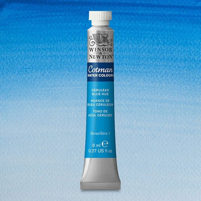 Winsor & Newton Cotman Water Colour 8ML CERELEAN BLUE HUE | Reliance Fine Art |Water ColorWatercolor PaintWinsor & Newton Cotman Watercolour