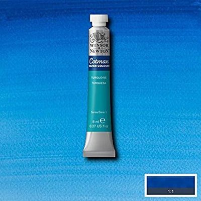 Winsor & Newton Cotman Water Colour 8ML TURQUOISE | Reliance Fine Art |Water ColorWatercolor PaintWinsor & Newton Cotman Watercolour