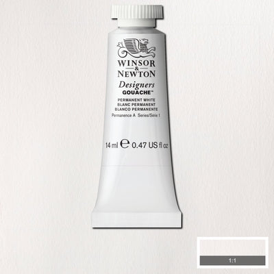 Winsor Newton Designer Gouache Permanent White 14 ML S1 | Reliance Fine Art |Gouache PaintsWinsor & Newton Designer Gouache