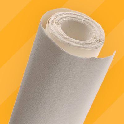 ELakiss white drawing paper roll - 20 m art paper roll (44cm x 20m)  painting sketching paper