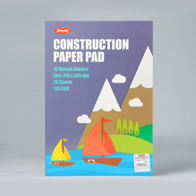 Anupam Construction Paper Pad 24 X 34CM-A4 | Reliance Fine Art |Art Pads