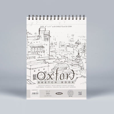 Anupam Oxfort Sketch Drawing Book (Wiro) A3 - 50 Sheets (soft cover) | Reliance Fine Art |Art PadsSketch Pads & Papers