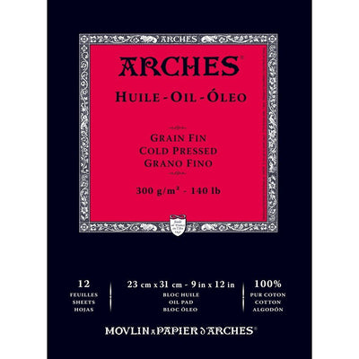 Arches Oil Paper Pad (A4 Size 23cmx31cm) 300 GSM; 12 Sheets | Reliance Fine Art |Art PadsPaper Pads for PaintingSketch Pads & Papers