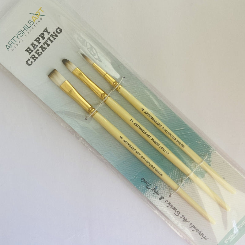 Artyshils Art Brush Set of 3 Trial Pack | Reliance Fine Art |Brush Sets