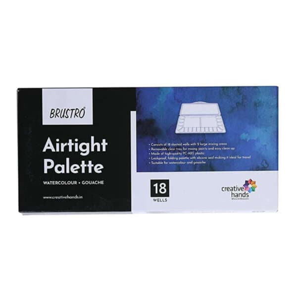 Brustro Airtight Palette 18 Wells with Removable Clear Tray | Reliance Fine Art |