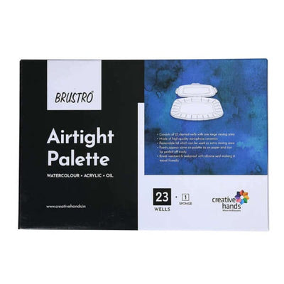 BRUSTRO AIRTIGHT Palette 16 Wells and Holds 24 Half Pans with Removable Clear Tray | Reliance Fine Art |