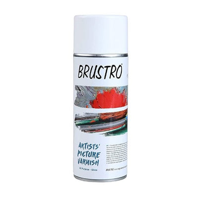 Brustro All Purpose Gloss Varnish Spray 400ML | Reliance Fine Art |Alcohol InkArtist InksOil Mediums & Varnish