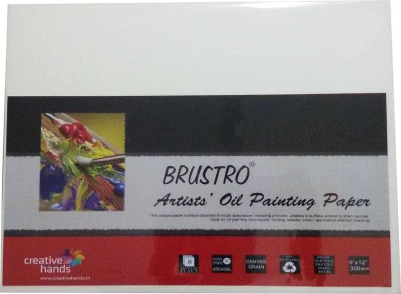 Brustro Artist`s Oil Painting Paper 300gsm A4 (8 Sheets) | Reliance Fine Art |A4 & A5Paper PacksPaper Packs A3