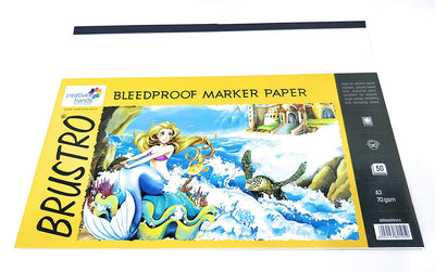 Brustro bleedproof Marker Paper A3 | Reliance Fine Art |A4 & A5Paper PacksPaper Packs A3