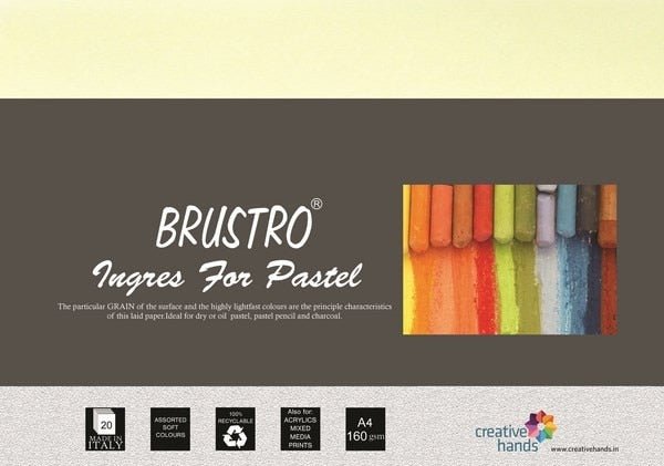 Brustro Ingres Pastel Paper A4(9X12)/20S | Reliance Fine Art |A4 & A5Paper PacksPaper Packs A3
