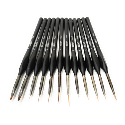Brustro Miniature Brush Set of 12 with Brush Holder | Reliance Fine Art |Brush Sets