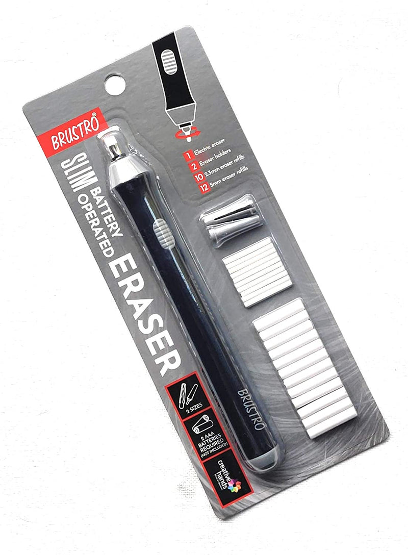Brustro Slim Battery Operated Eraser | Reliance Fine Art |Art Tools & Accessories