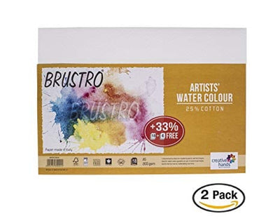 Brustro Watercolour 200gsm A5 (24 Sheets) | Reliance Fine Art |A4 & A5Paper PacksPaper Packs A3