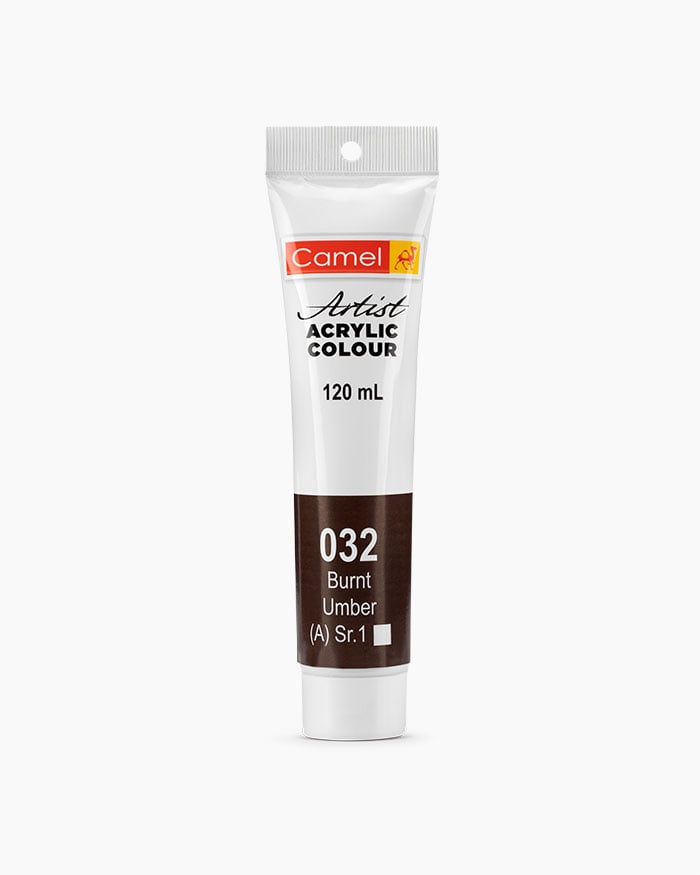 Camel Acrylic 120ml 032 Burnt Umber | Reliance Fine Art |Acrylic PaintsCamel Acrylic Paint 120 MLCamel Artist Acrylic Paint