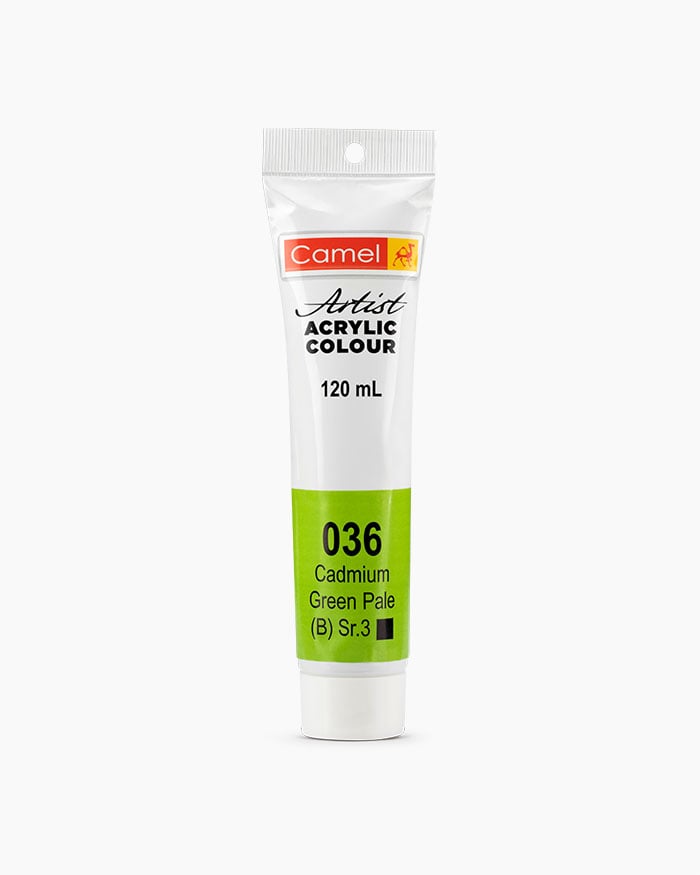 Camel Acrylic 120ml 036 Cadmium Green Pale | Reliance Fine Art |Acrylic PaintsCamel Acrylic Paint 120 MLCamel Artist Acrylic Paint