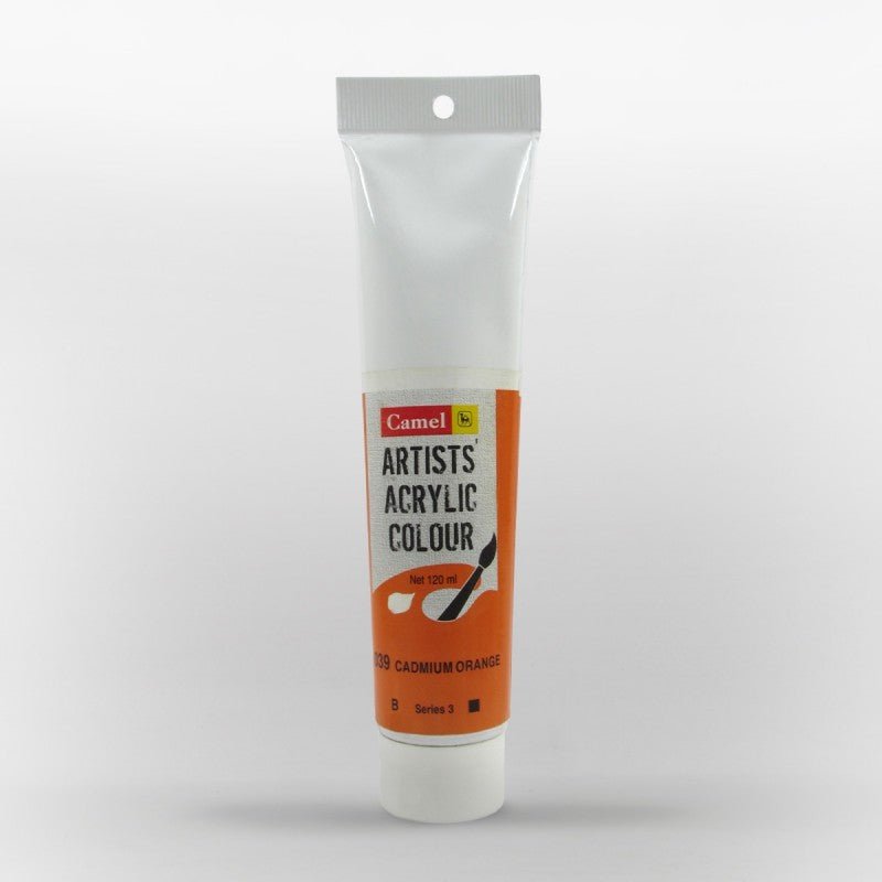 Camel Acrylic 120ml 039 cadminum orange hue | Reliance Fine Art |Acrylic PaintsCamel Acrylic Paint 120 MLCamel Artist Acrylic Paint