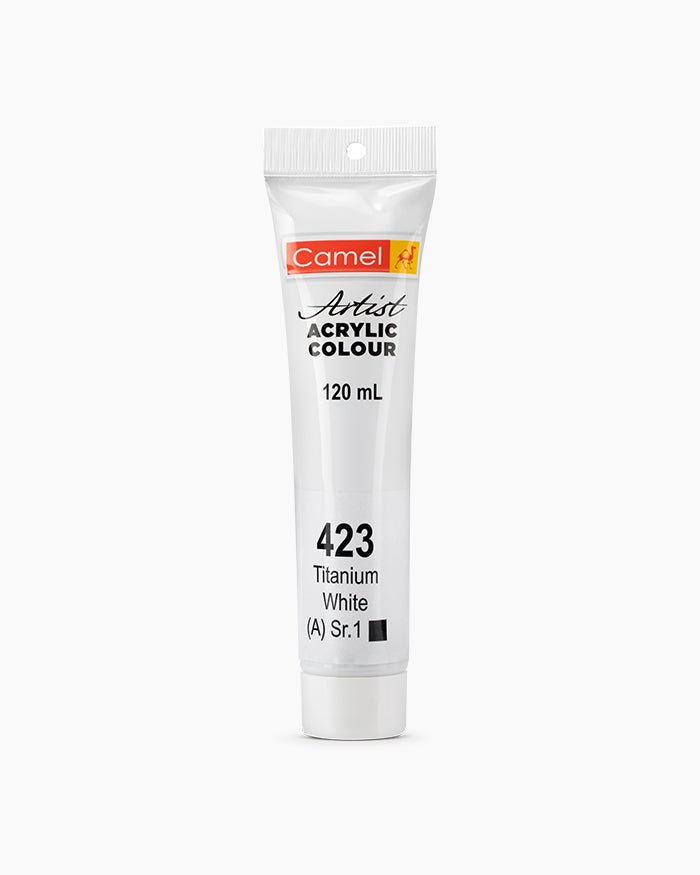 Camel Acrylic 120ml 423 Titanium White | Reliance Fine Art |Acrylic PaintsCamel Acrylic Paint 120 MLCamel Artist Acrylic Paint