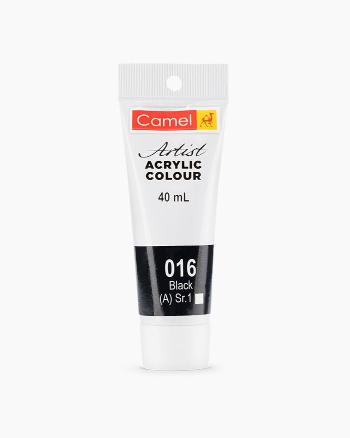 Camel Acrylic 40ml 016 Black | Reliance Fine Art |Acrylic PaintsCamel Acrylic Paint 40 MLCamel Artist Acrylic Paint