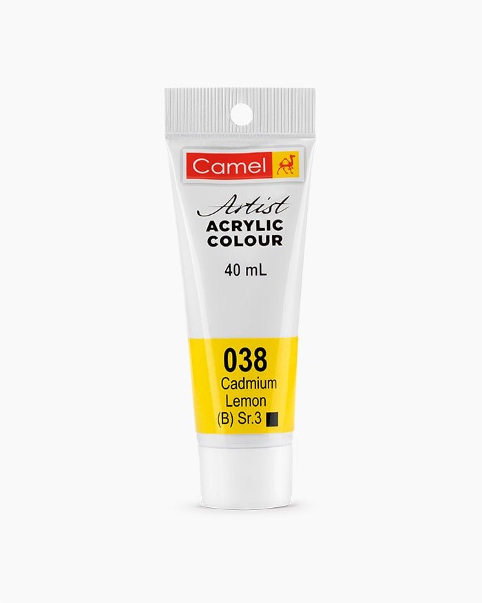 Camel Acrylic 40ml 038 Cadmium Lemon | Reliance Fine Art |Acrylic PaintsCamel Acrylic Paint 40 MLCamel Artist Acrylic Paint