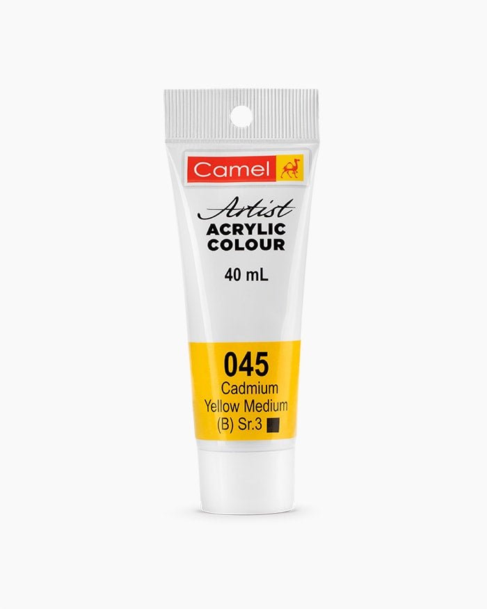 Camel Acrylic 40ml 045 Cadmium Yellow Medium | Reliance Fine Art |Acrylic PaintsCamel Acrylic Paint 40 MLCamel Artist Acrylic Paint