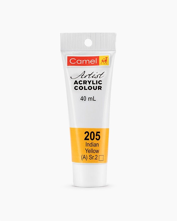 Camel Acrylic 40ml 205 Indian Yellow | Reliance Fine Art |Acrylic PaintsCamel Acrylic Paint 40 MLCamel Artist Acrylic Paint